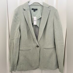 Ann Taylor Women Long Sleeve Green Sweater Woven Blazer Size 6 NEW $169